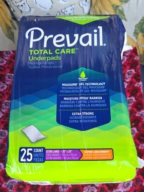 Prevail Total Care Underpads Extra Large 25 Count 30" x 30"